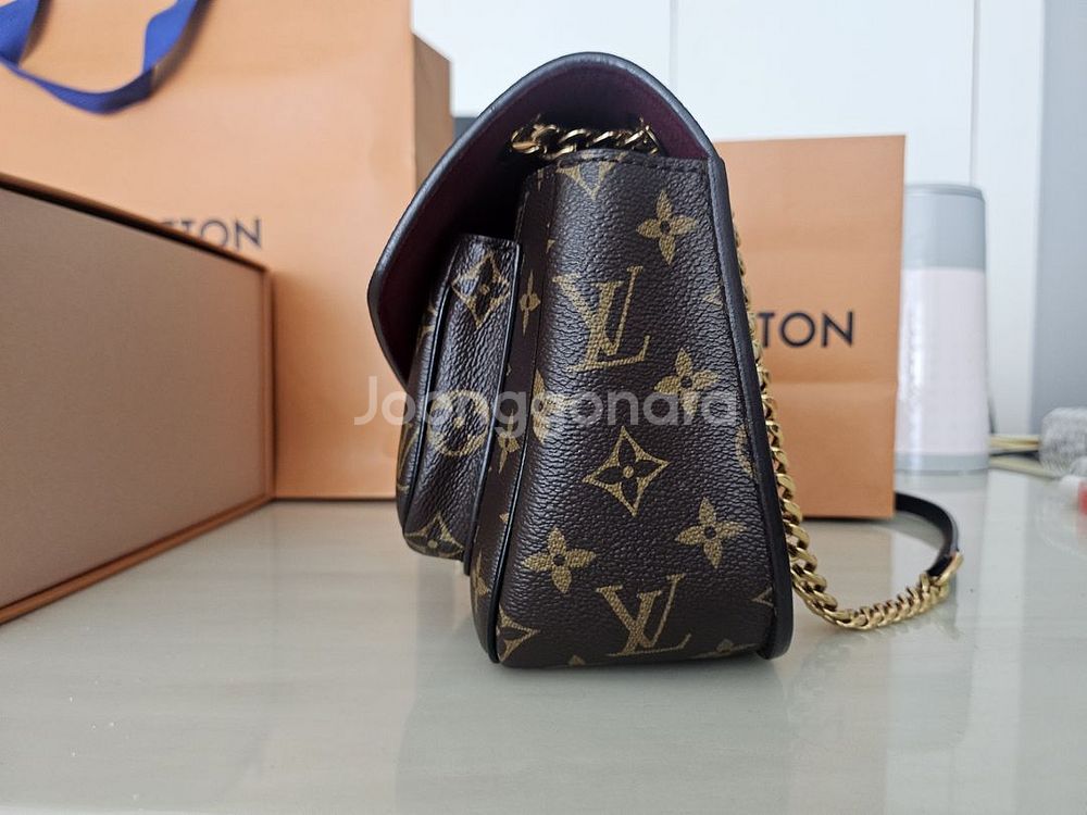 M45592 모노그램 캔버스 파시 금장 체인 숄더백--1