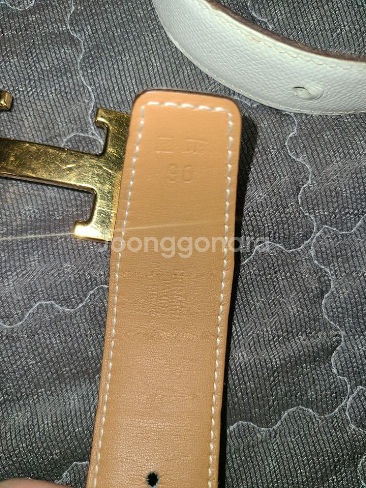 에르메스 금장 벨트--3