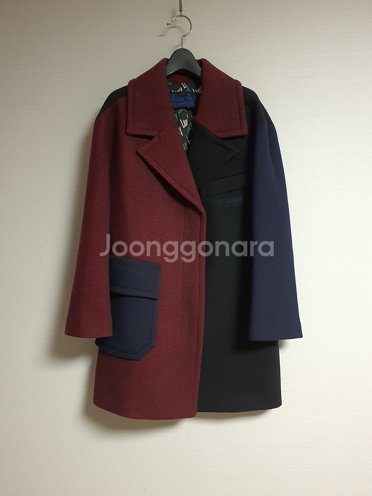 럭키슈에뜨 컬러 블록 코트 36 사이즈--5