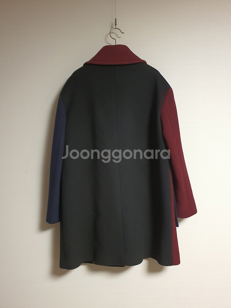 럭키슈에뜨 컬러 블록 코트 36 사이즈--8