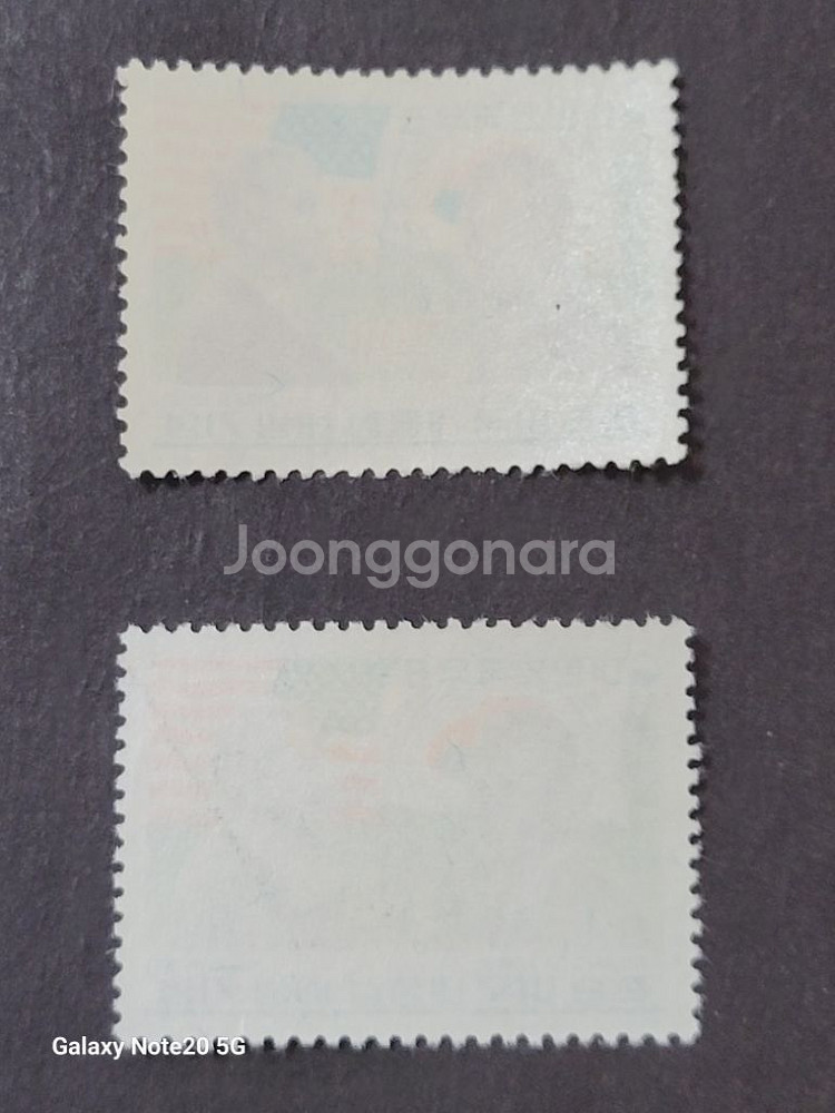 1966년 존슨 미국대통령 내방기념우표 2종--3