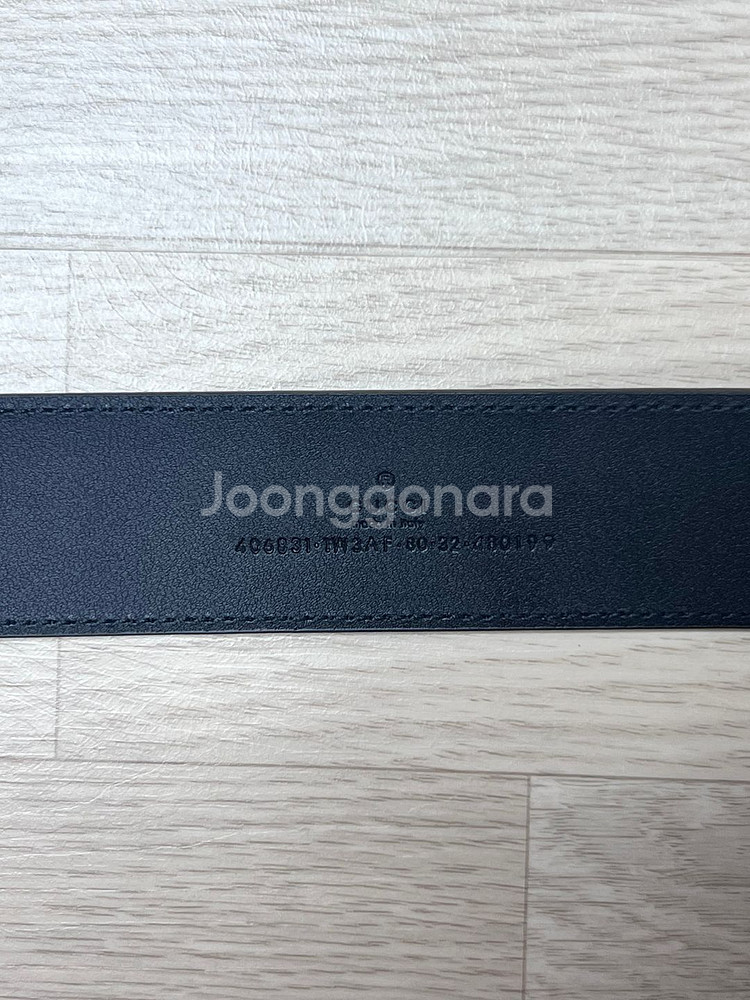 구찌 GG마몽 엠보스 레더 벨트 80cm--3