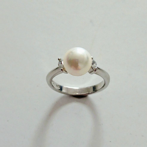 14k 해수진주 7.7mm 반지(새상품)