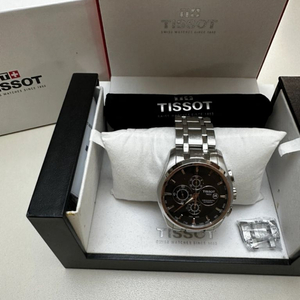 티쏘시계 크로노그래프 오토매틱 꾸뜨리에 풀박/ 보증서