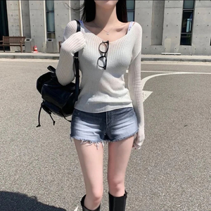에이블리 블러핏 오브제 워싱 데님 숏팬츠 청반바지 m