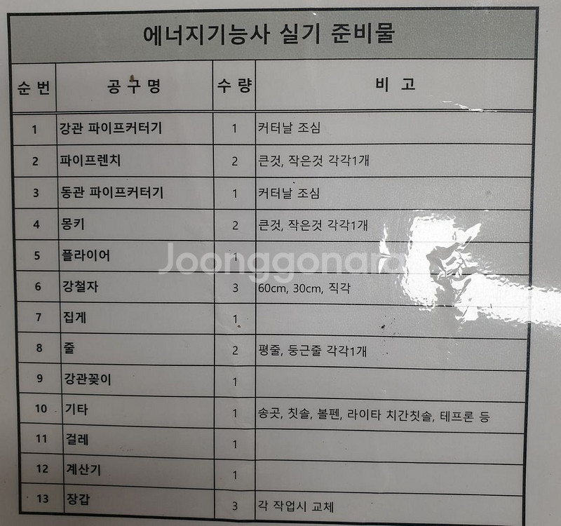 (대여) 에너지관리기능사 실기 공구--1