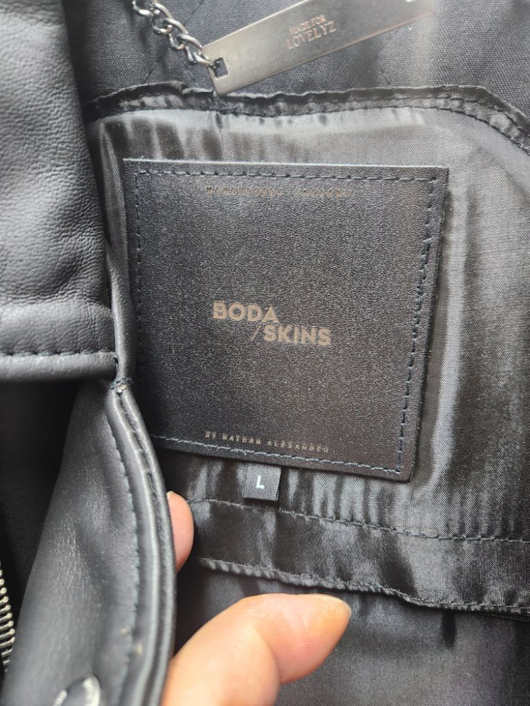 보다스킨스 양가죽 바이크자켓 L(슬림100)--7