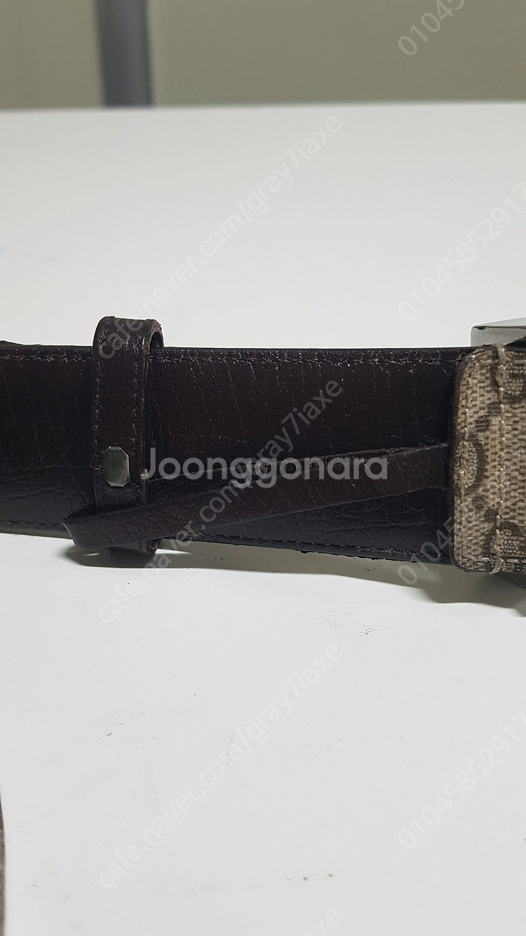 중고명품] 구찌 슈프림 벨트 남성 구찌벨트 버클 잔 기--3