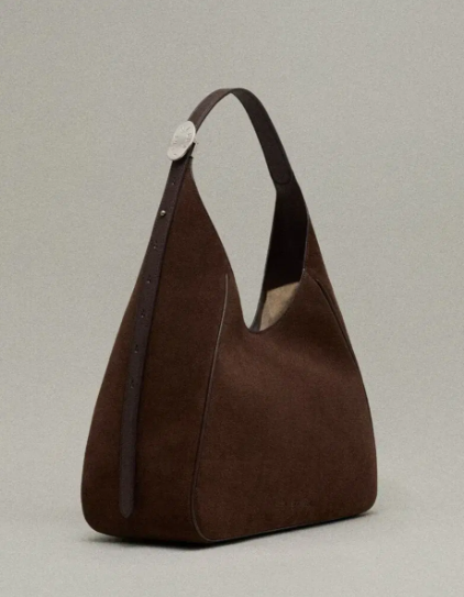 엘바테게브 Plaque Hobo Bag Suede