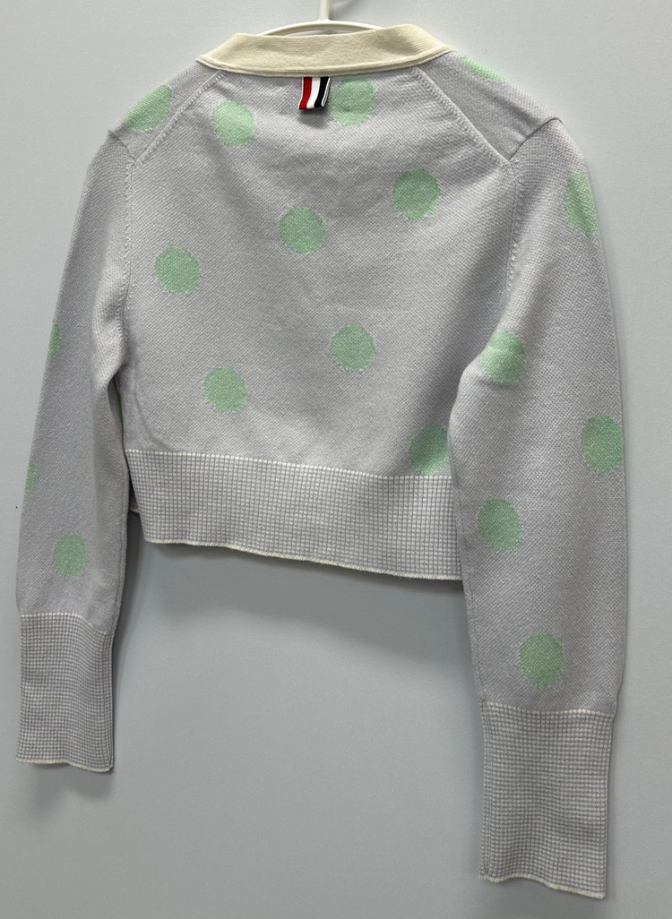 톰브라운 폴카 도트 크롭 캐시미어 가디건 ( 40 )--4