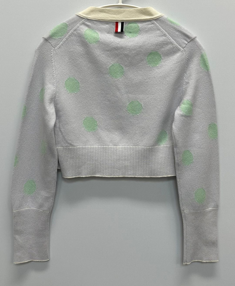 톰브라운 폴카 도트 크롭 캐시미어 가디건 ( 40 )--3