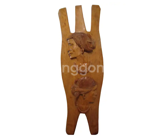 필리핀 이고로트 조각 나무 헤드헌터 방패 전시품 브라운--4