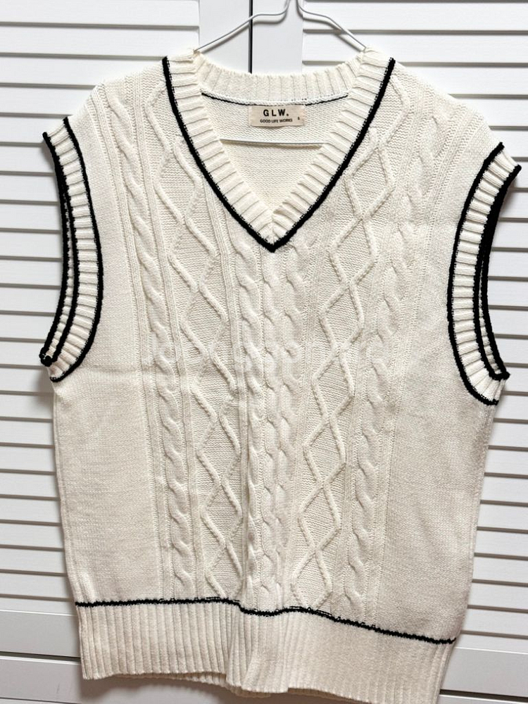 굿라이프웍스 니트 베스트 아이보리--1