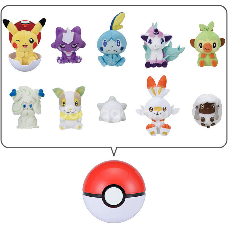 포켓몬센터 미니봉제인형 in 몬스터볼 멍파치--1