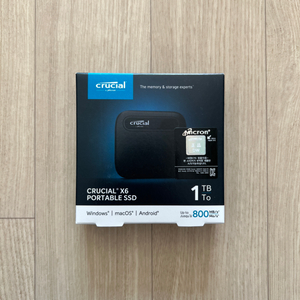 마이크론 Crucial X6 외장 SSD (1TB)