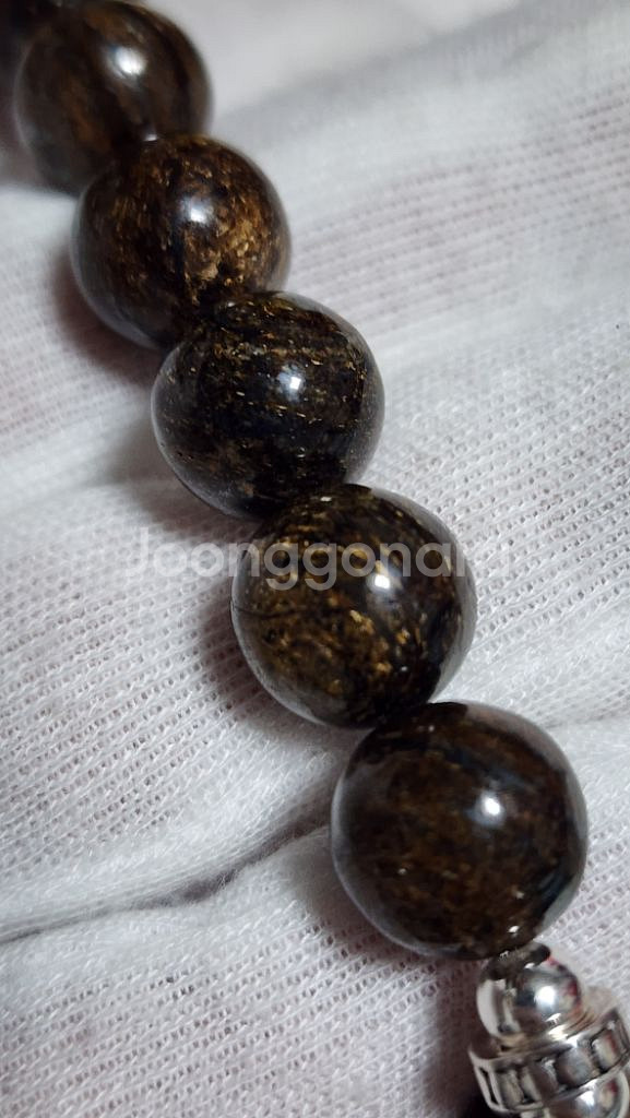 핸드메이드 A+ 브라운 래브라도라이트 팔찌(12mm)--2
