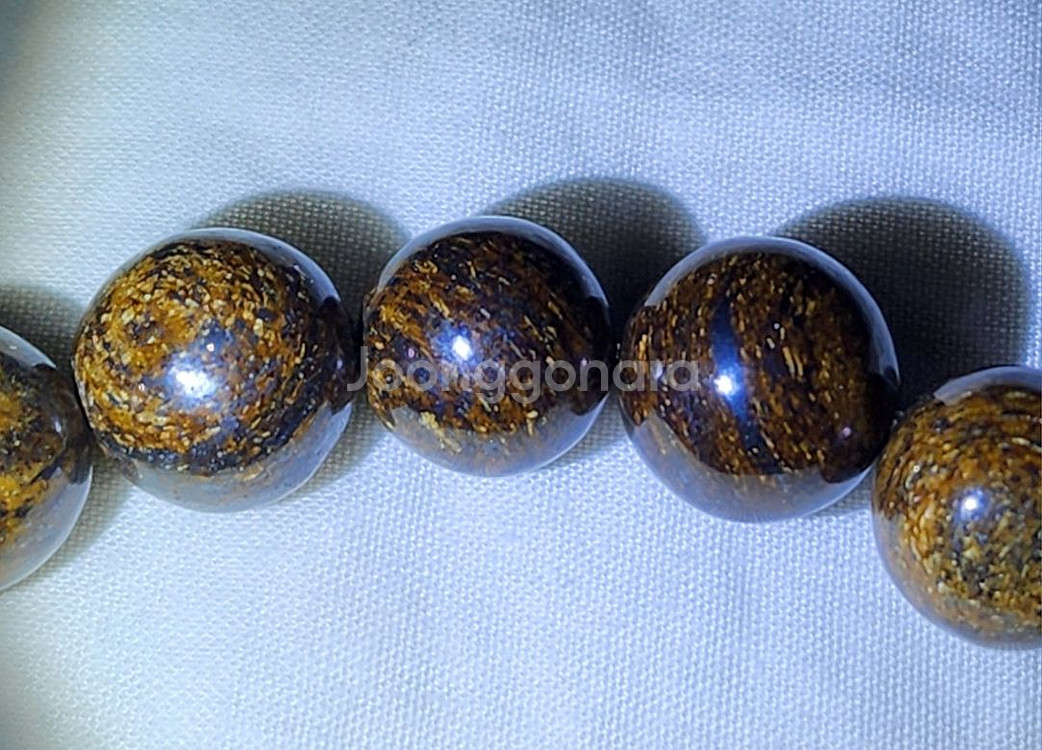 핸드메이드 A+ 브라운 래브라도라이트 팔찌(12mm)--6