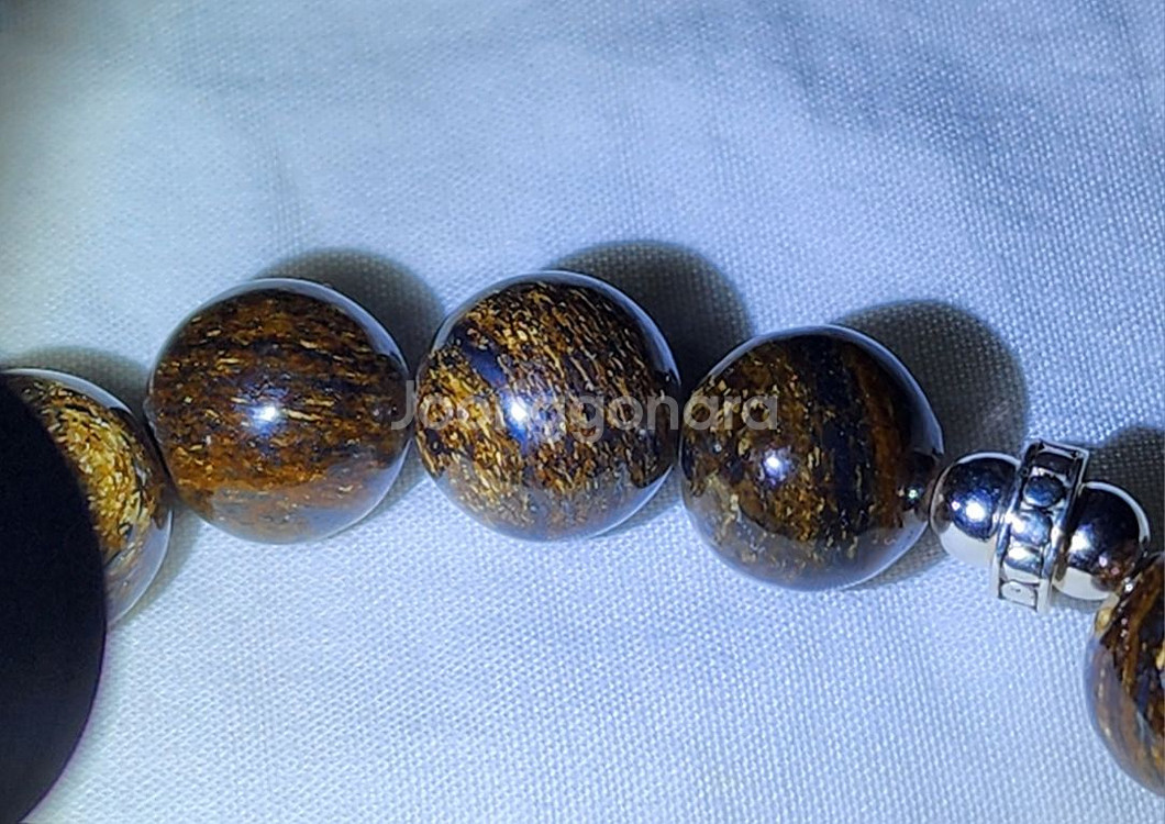 핸드메이드 A+ 브라운 래브라도라이트 팔찌(12mm)--8