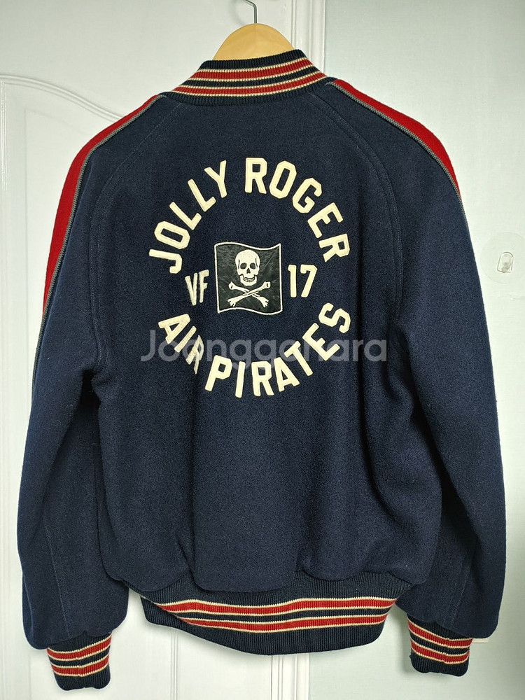 리얼맥코이 jolly roger 울 바시티자켓--1