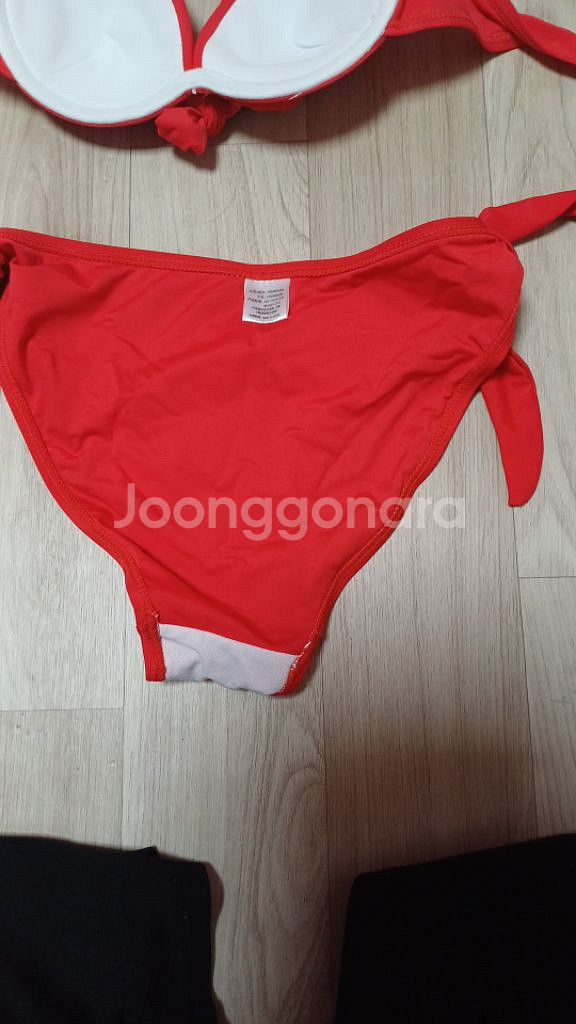 왕브라 빨간 투피스 비키니--5