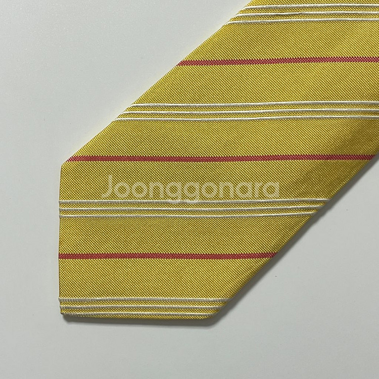 명품 에르메네질도 제냐 넥타이 9cm 옐로우 컬러--6
