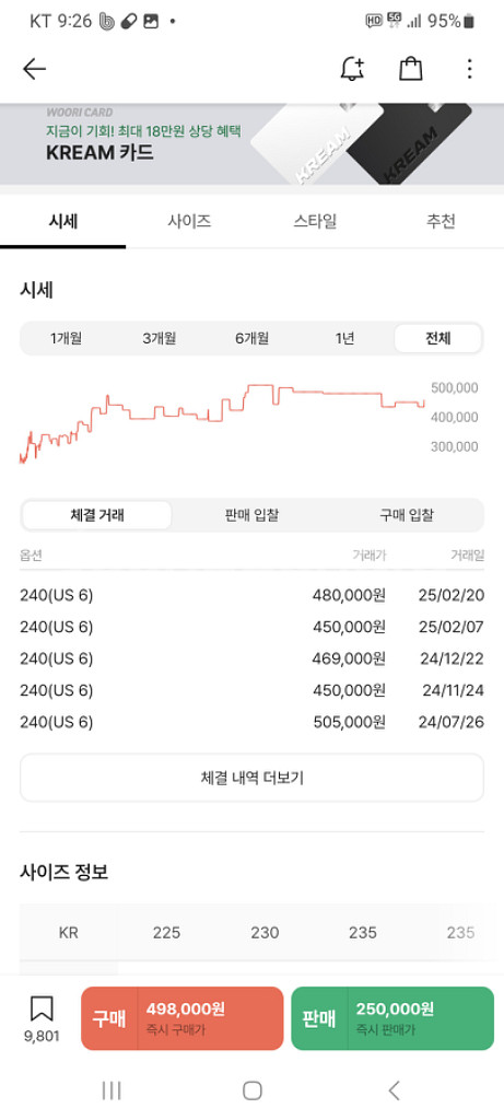 나이키 조던1 자이언 부두 팝니다 240--5