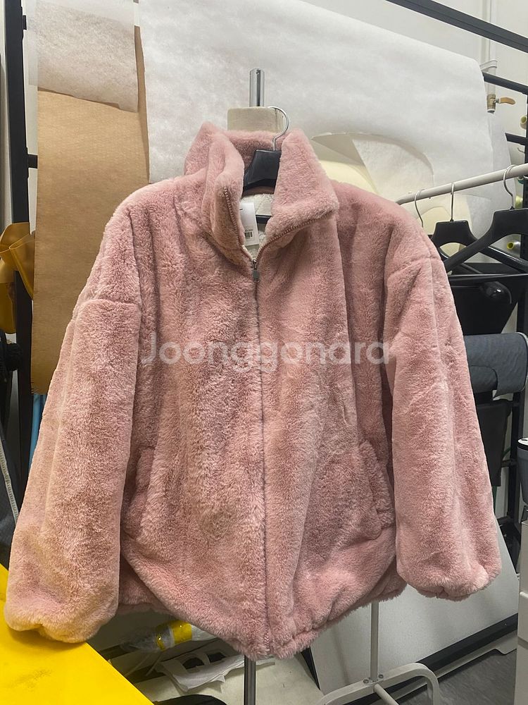 퍼집업 퍼자켓 퍼후리스 보들 보아 밍크 안감누빔--1