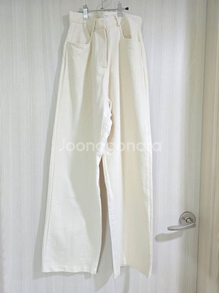 와이드바지 팬츠 아이보리--2