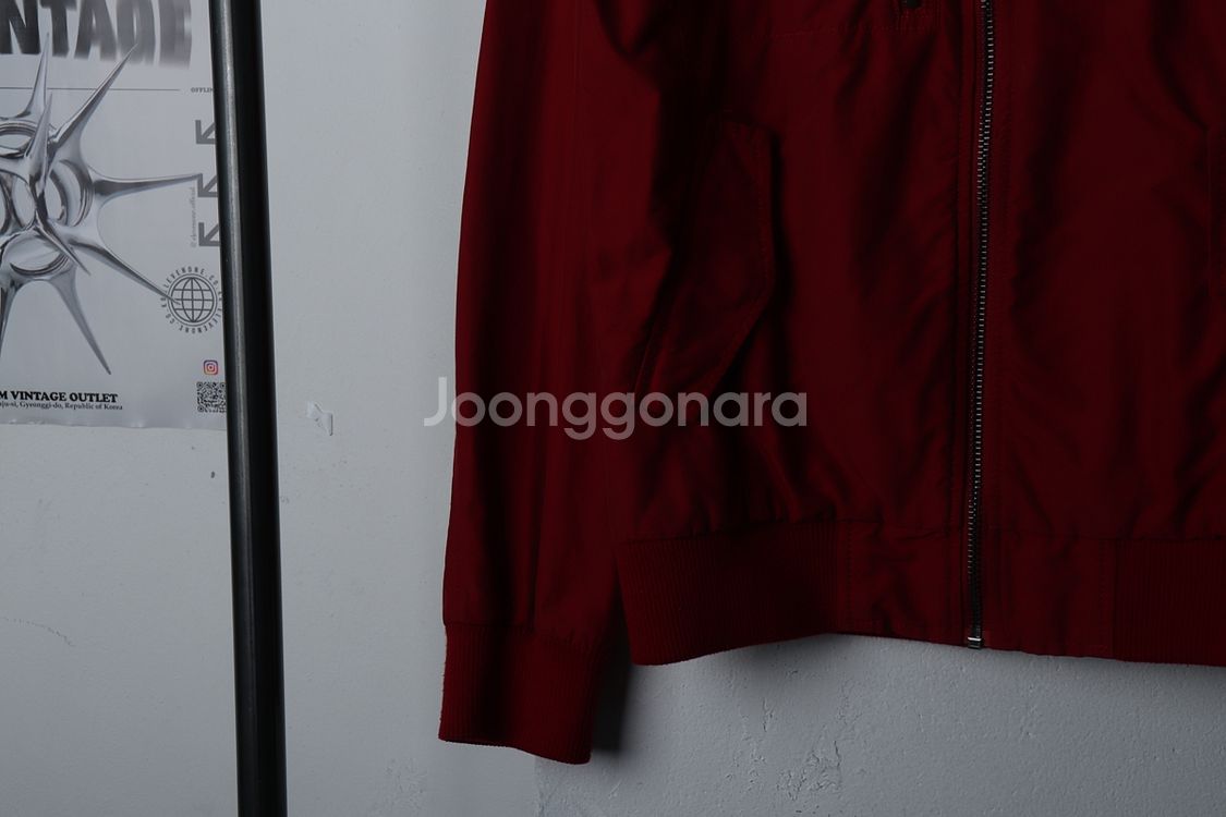 (M) 지프 집업 바람막이 점퍼자켓 레드 올드스쿨--3