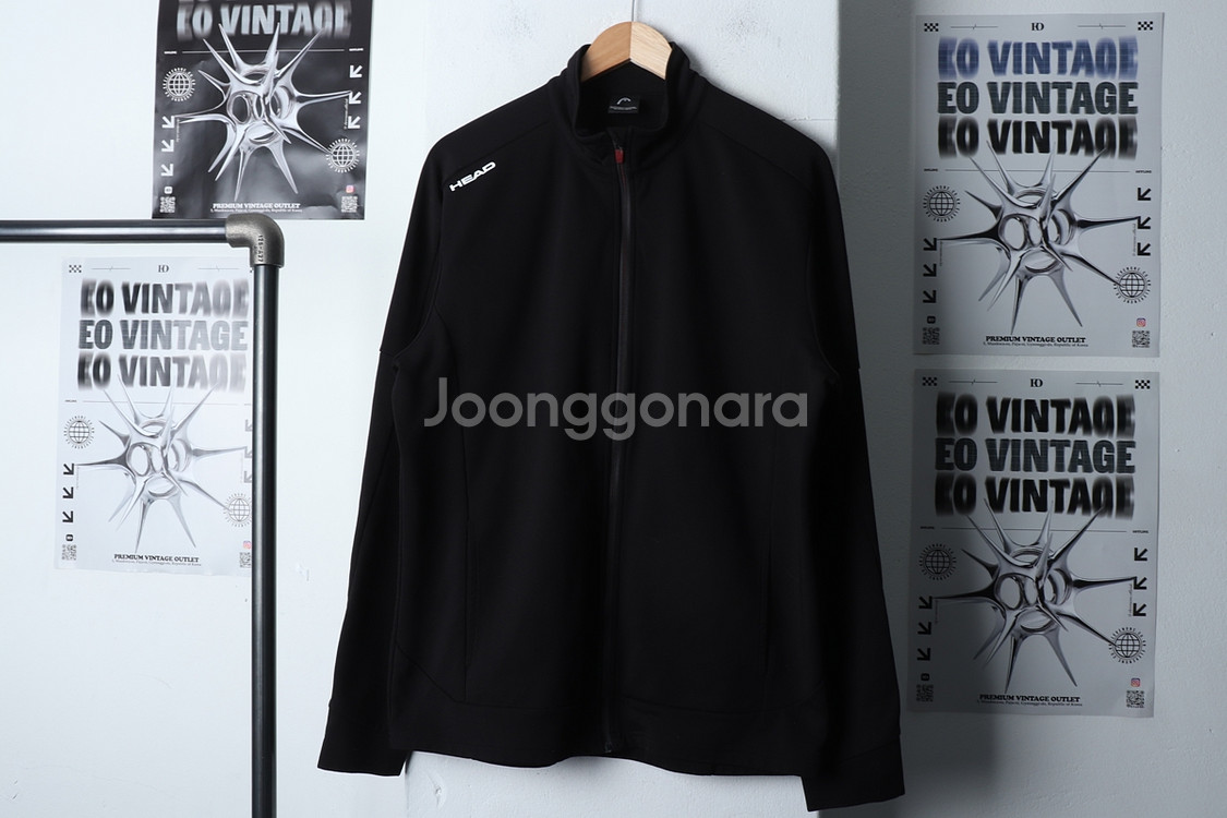 (2XL) 헤드 집업 바람막이 점퍼자켓 빅사이즈 블랙--1
