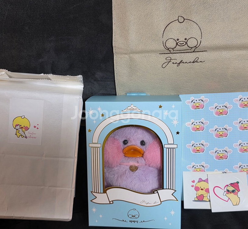 (정품) 빵빵덕 인형 연보라 구성품 스티커 특전 포함--0