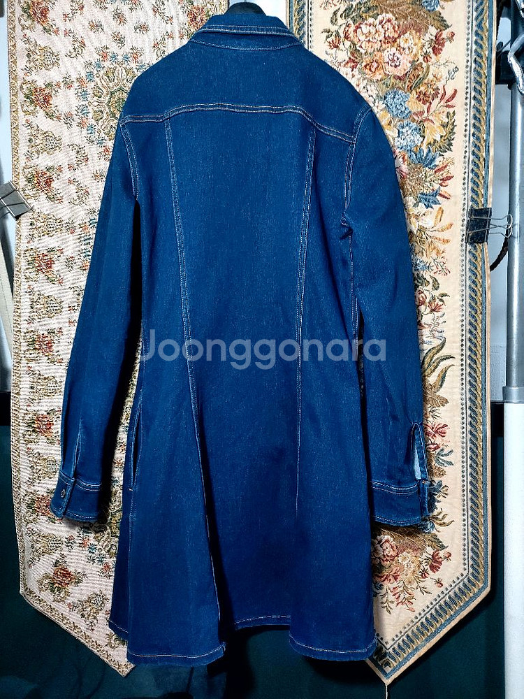 S 망고 스판 원피스 하프 데님 셔츠 자켓--1