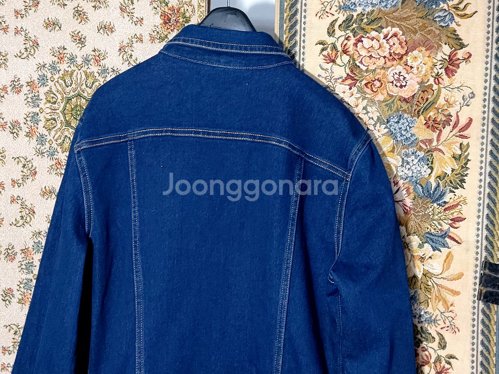 S 망고 스판 원피스 하프 데님 셔츠 자켓--5