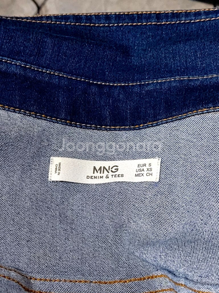 S 망고 스판 원피스 하프 데님 셔츠 자켓--7