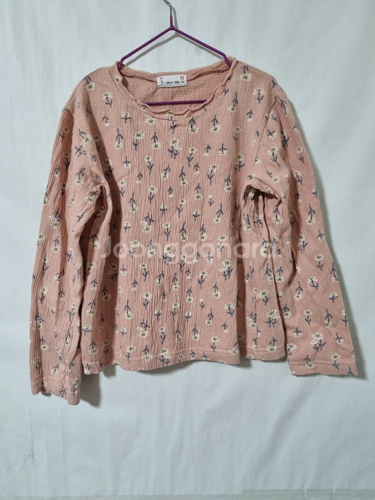 여아동 3-5세 블루틴 꽃무늬 티셔츠 핑크 2벌 전부--1