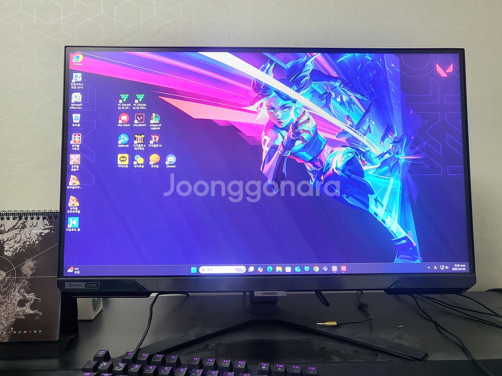 오디세이 g4 27인치 모니터 교환 -> 25인치--0