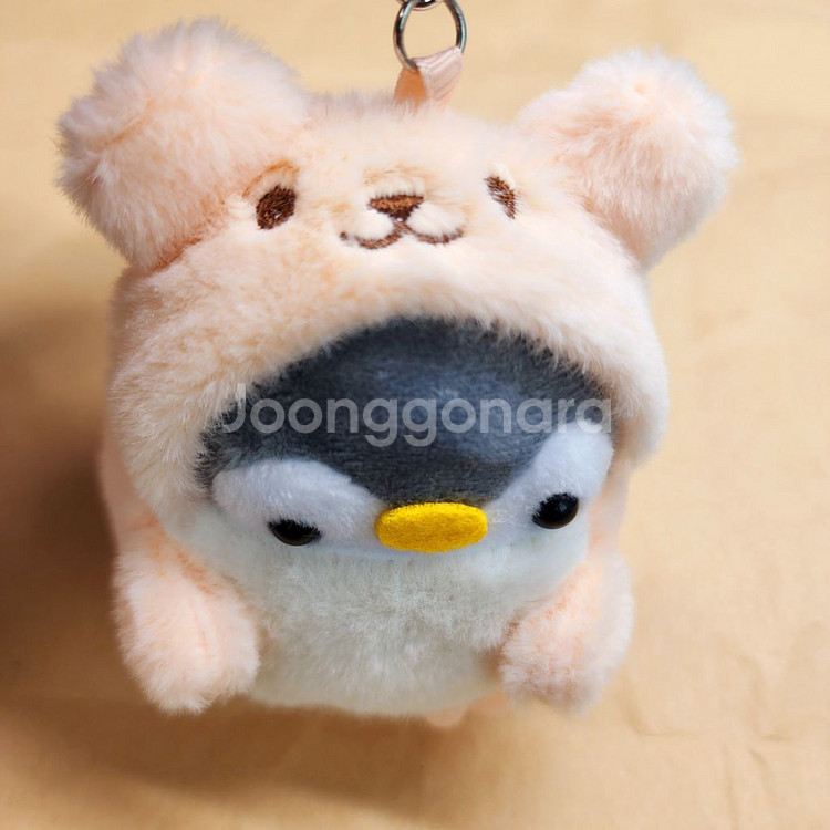 곰돌이 옷입은 펭귄 인형키링 새제품.--2