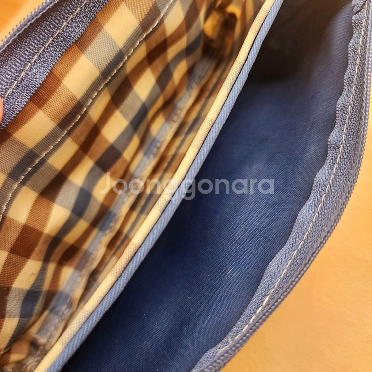 고전문구) 모노폴리 체크무늬필통--3