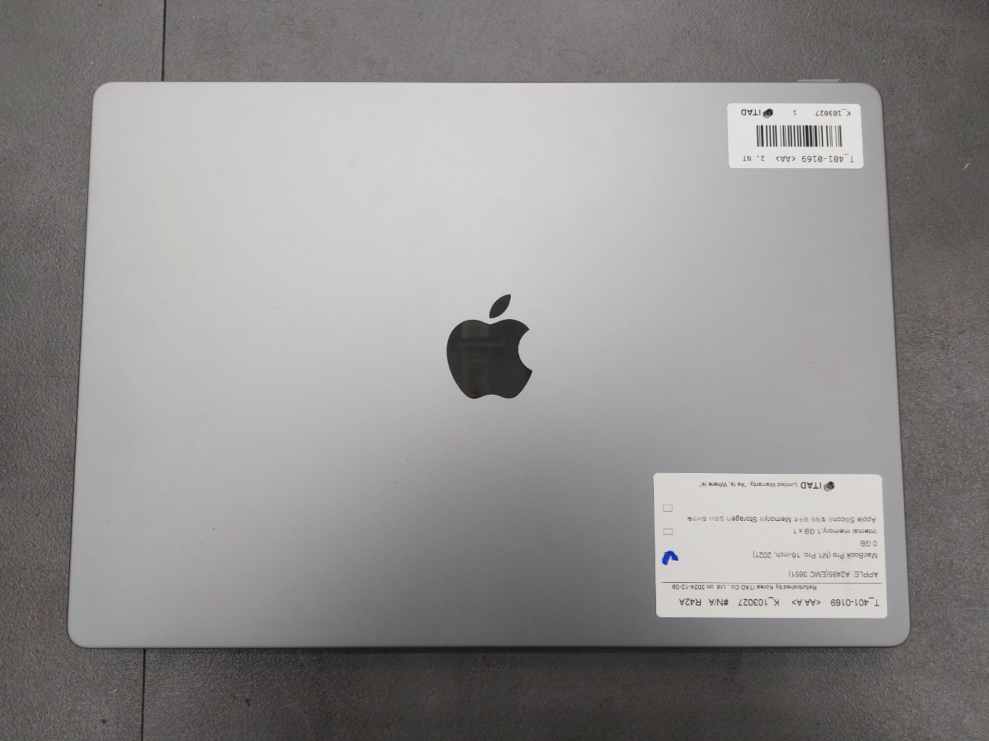 맥북프로 M1 16인치 16GB 500GB 판매합니다!