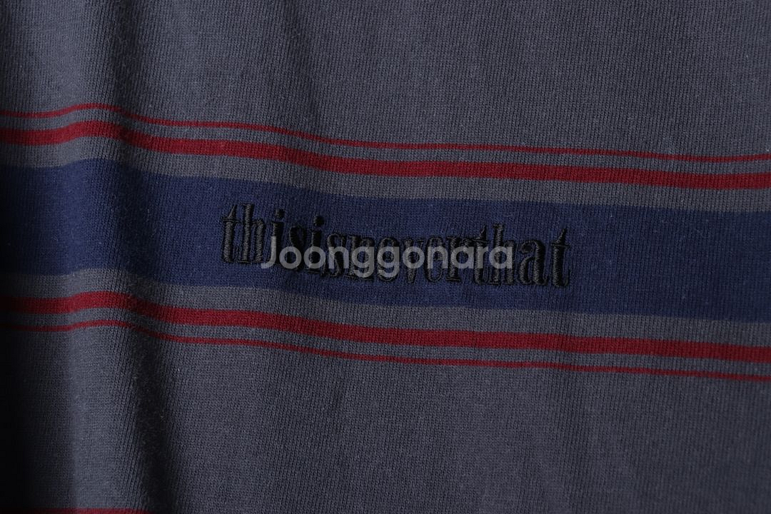 (M) 디스이즈네버댓 맨투맨 티셔츠 스트라이프 한정--4