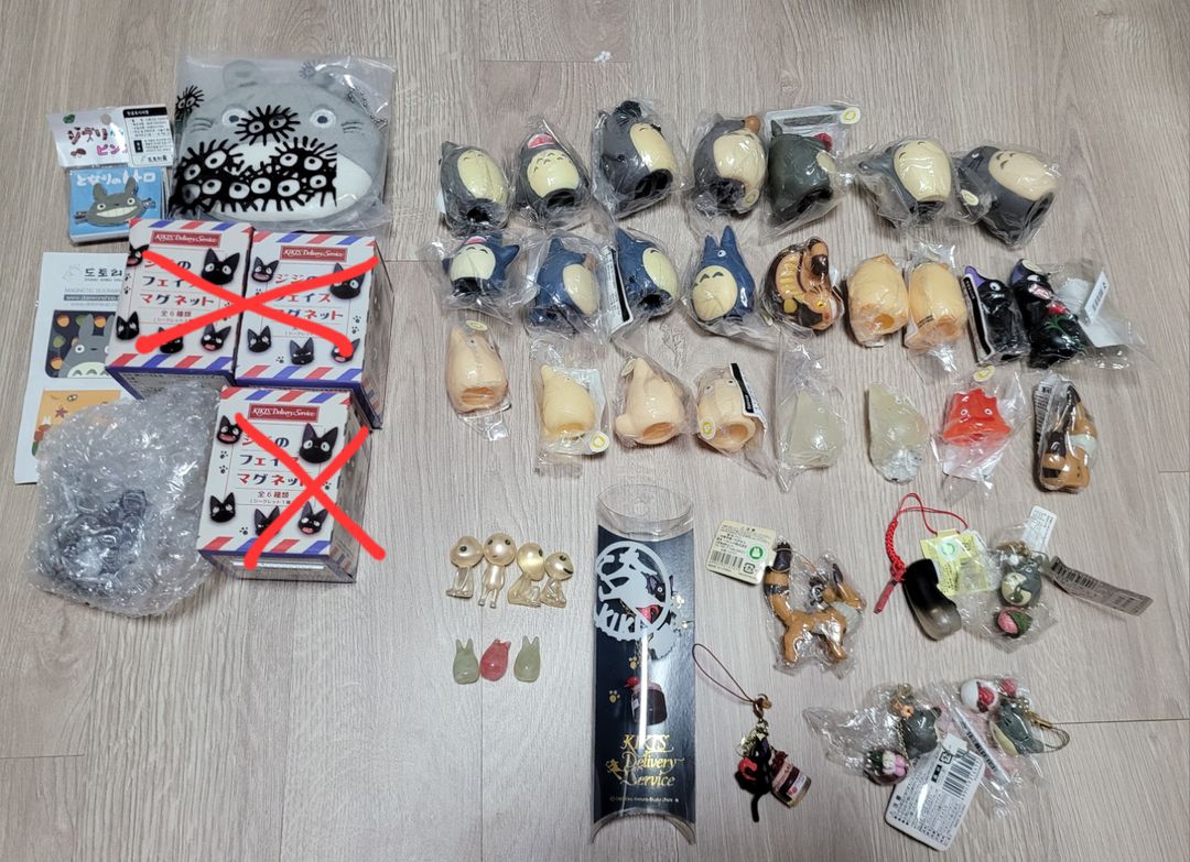 고다마 키키 토토로 고양이버스 손가락인형 피규어