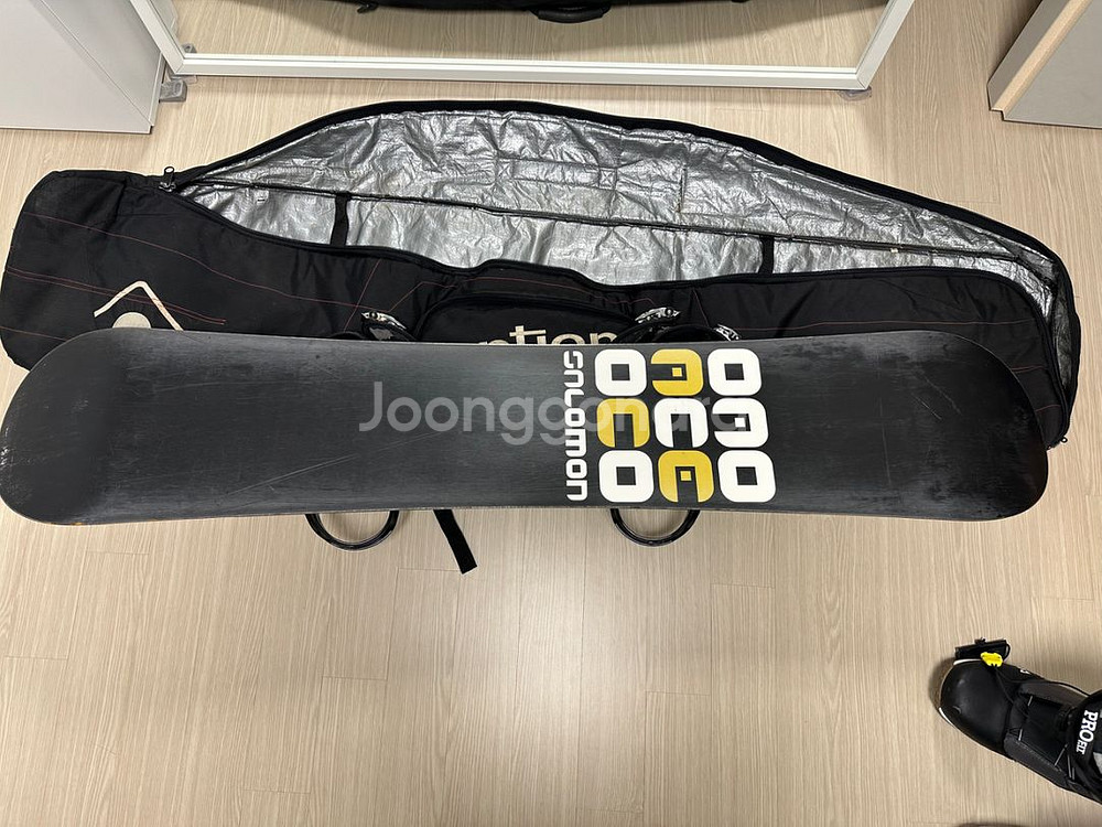 살로몬 스노우보드 데크 152 및 버튼 바인딩 S세트--1