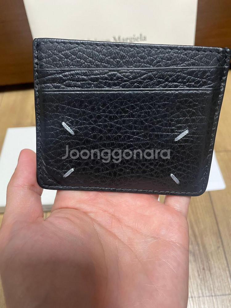 메종 마르지엘라 카드지갑 블랙 코엑스구매--3