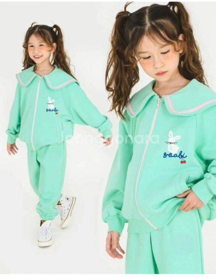 수아비 여아 셋업(세일러집업+조거팬츠)--1