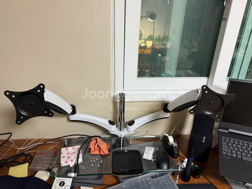 카멜 듀얼 모니터암--1