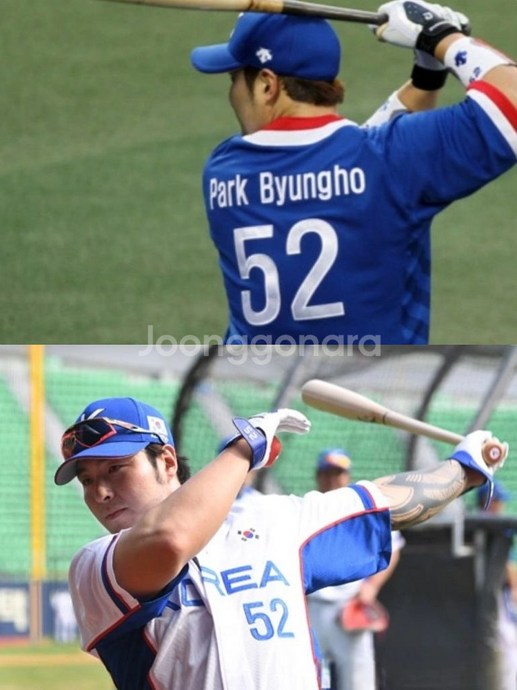 [일괄판매] 아시안 게임 박병호 선수 유니폼 및 모자--9