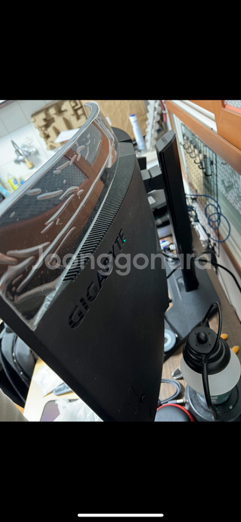 기가바이트 G34wqc + 카멜 모니터암--1
