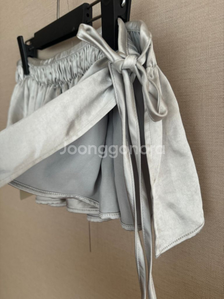 ANGGAE앙개 새틴 레이어드랩 스커트(새상품)--3