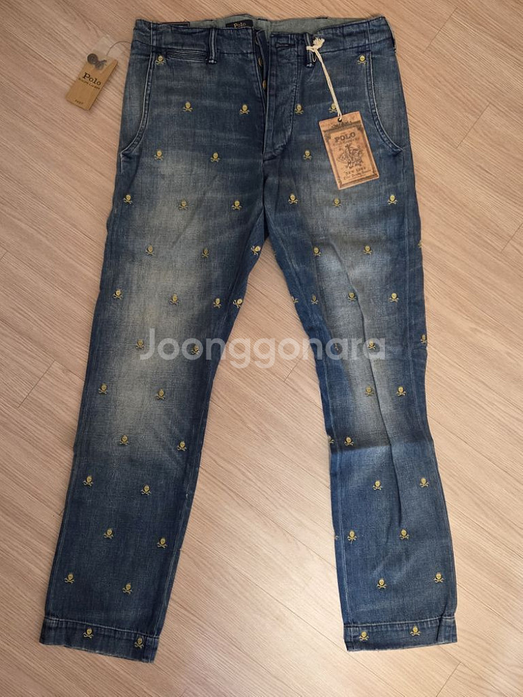 폴로 polo 해골 자수 청바지 데님 정품 새상품--1