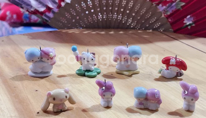 고전 산리오 키키라라 키티 마이멜로디 도자기 피규어--1